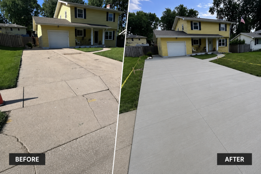 Before after driveway